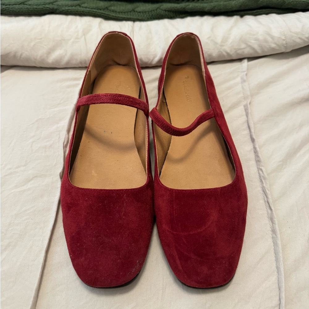 Madewell Red Suede Flats